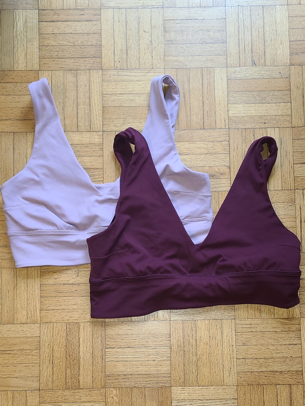 2 pack lululemon align v neck sports bra size 12 c/d cup